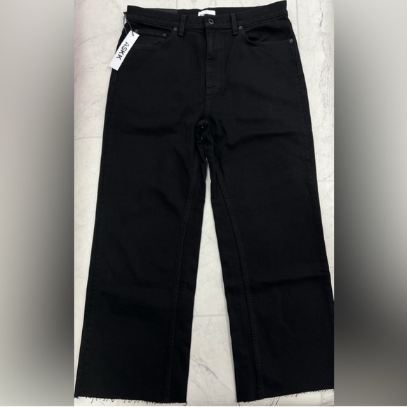 ASKK NY Women's Classic Black Cropped Jeans - Picture 2 of 3